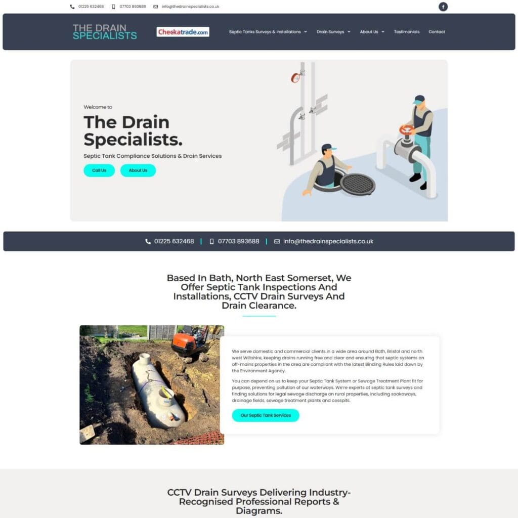 The Drain Specialists - Dentons Digital Websites