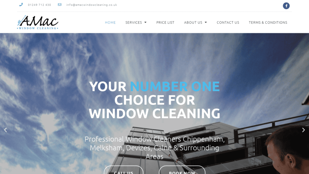 AMac Window Cleaning - Dentons Digital Websites