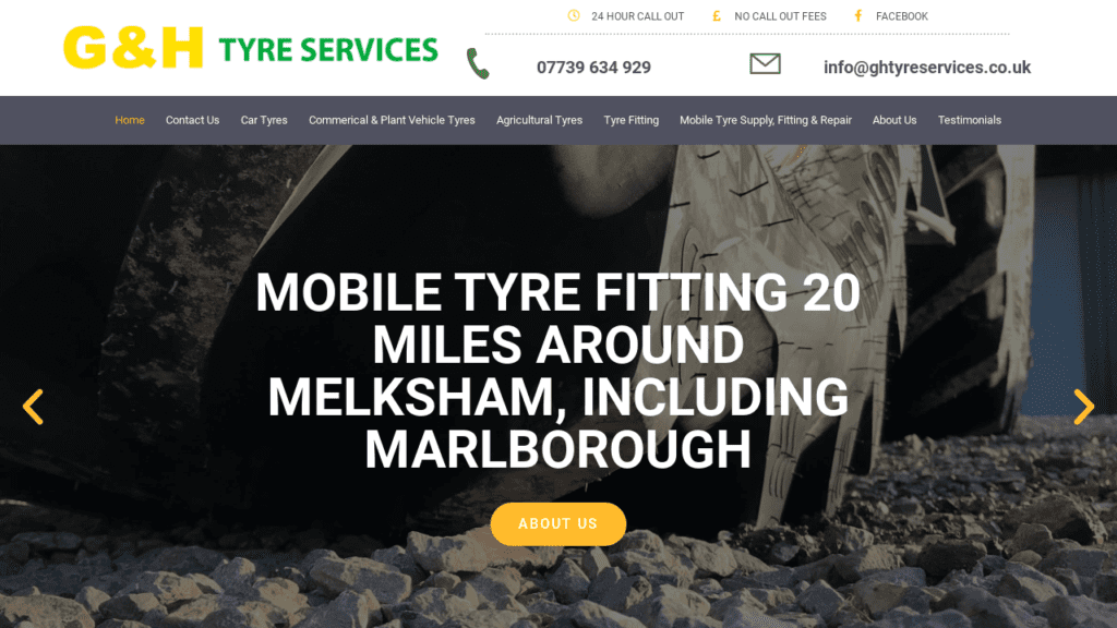 G & H Tyre Services - Dentons Digital Websites
