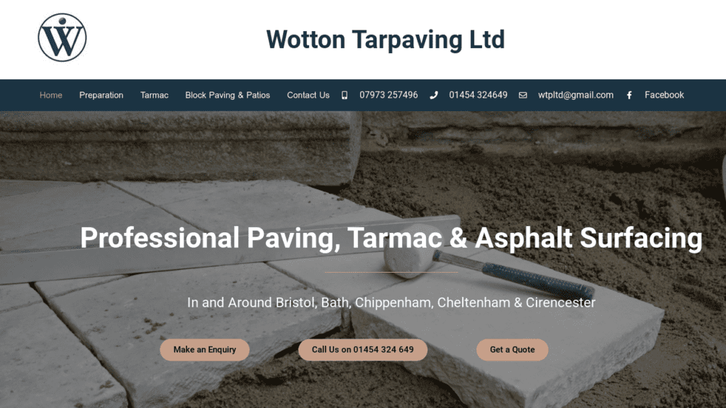 Wotton Tarpaving - Dentons Digital Websites