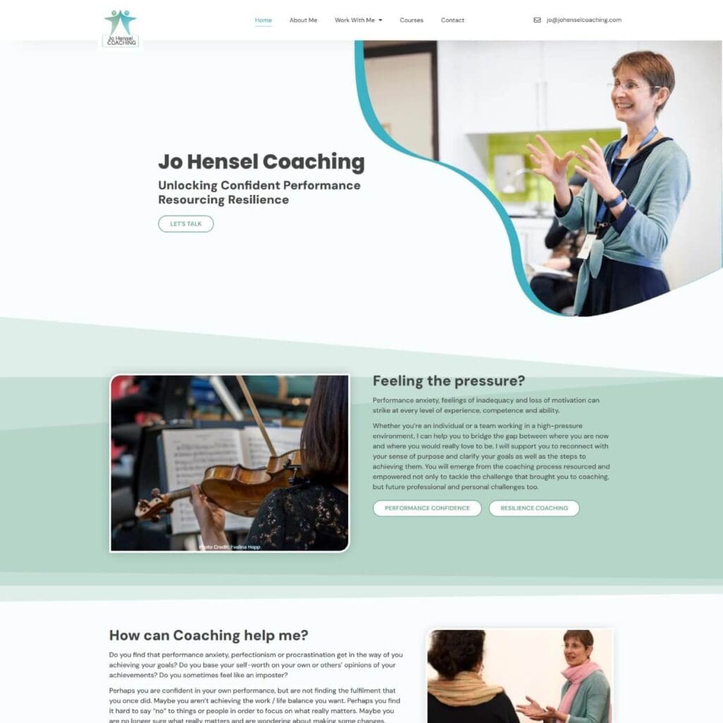 Jo Hensel Coaching - Dentons Digital Websites