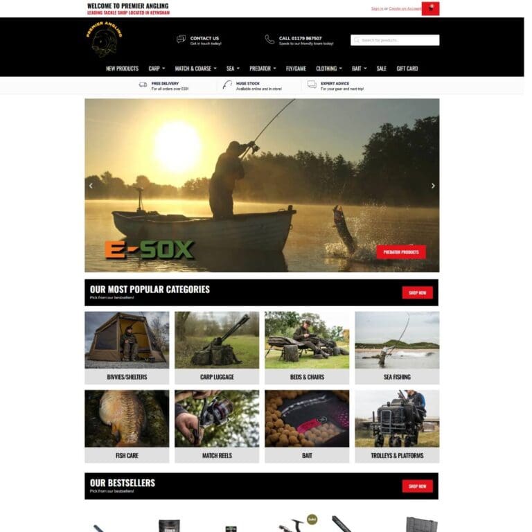 Premier Angling - Dentons Digital Websites