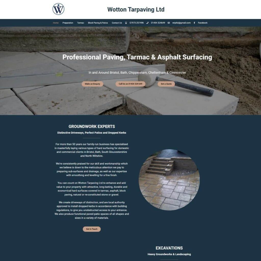 Wotton Tarpaving - Dentons Digital Websites