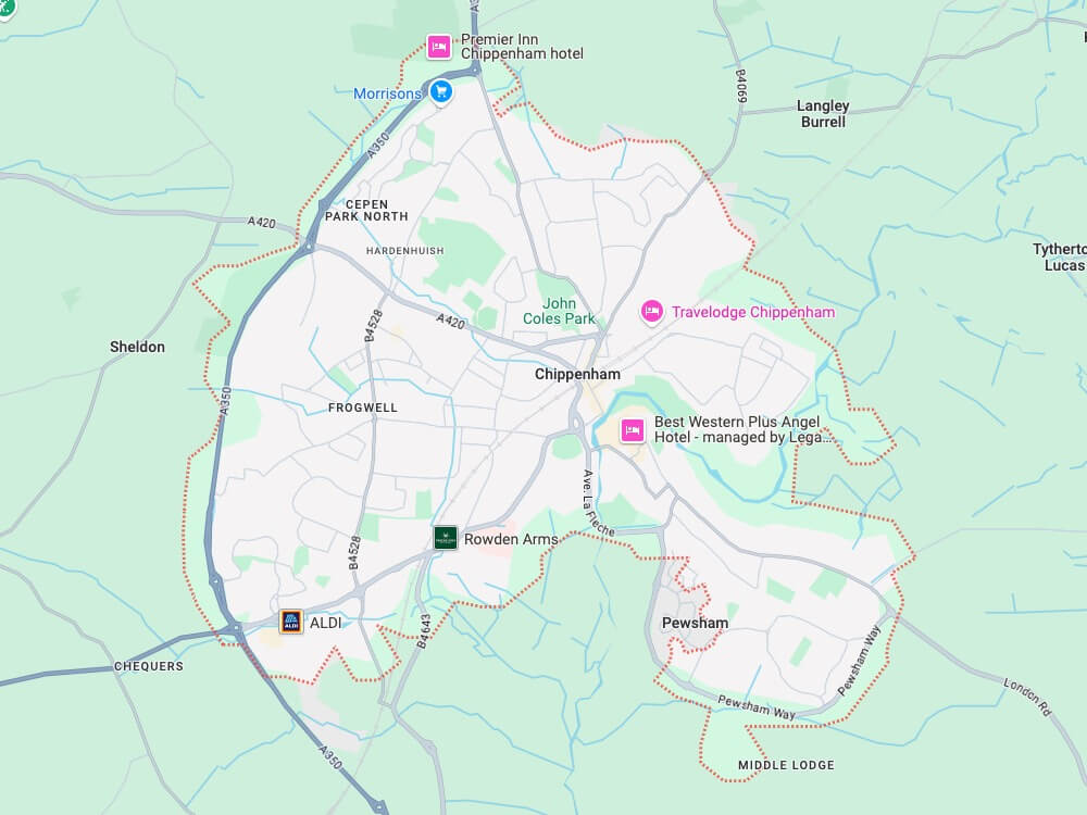 Map of Chippenham