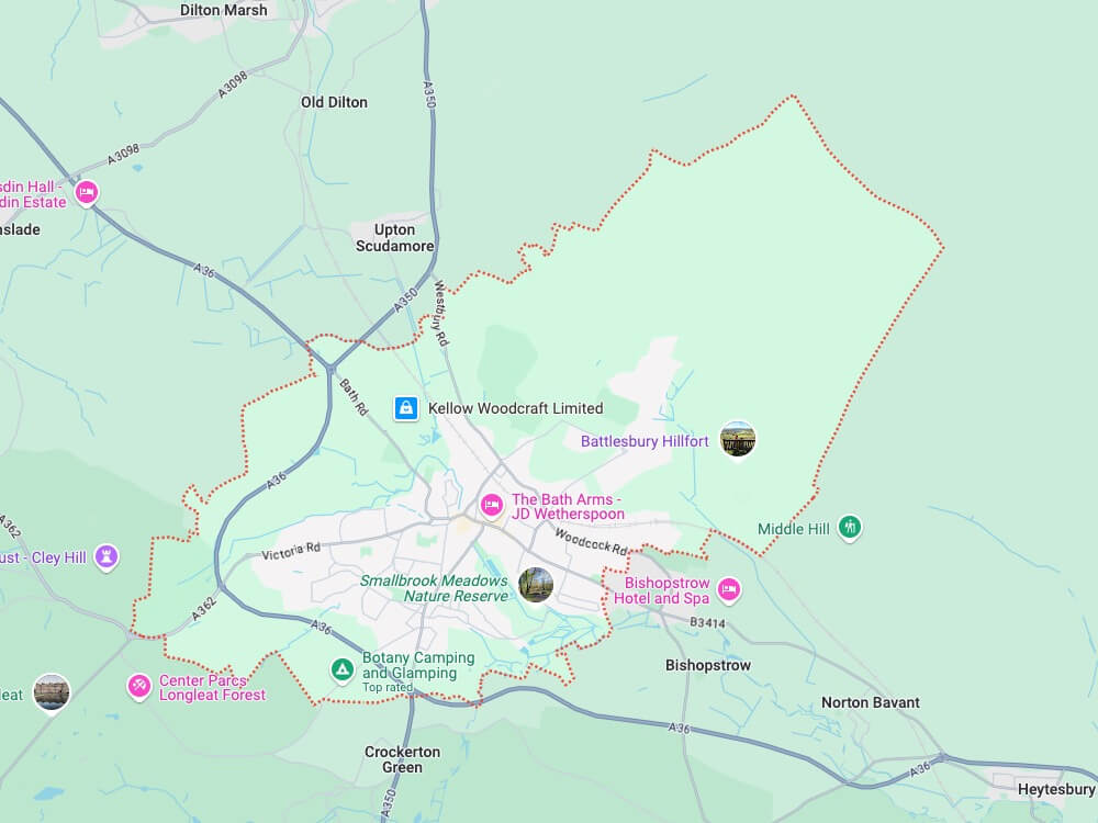Map of Warminster